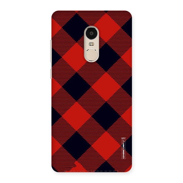 Red Diagonal Check Back Case for Xiaomi Redmi Note 4