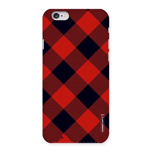 Red Diagonal Check Back Case for iPhone 6 6S