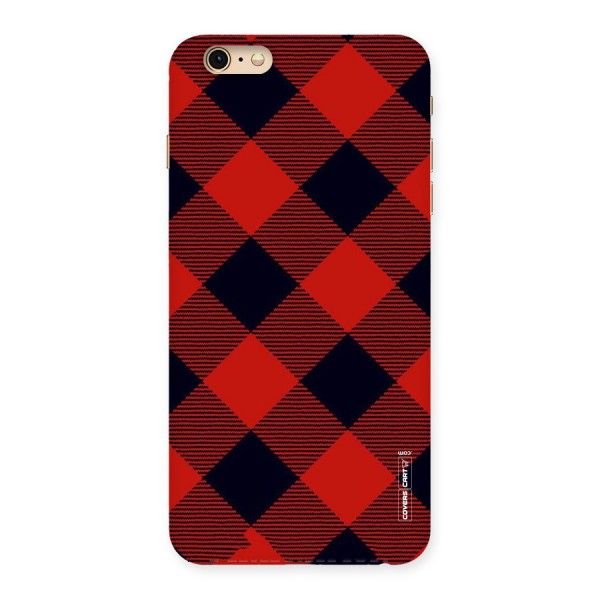 Red Diagonal Check Back Case for iPhone 6 Plus 6S Plus