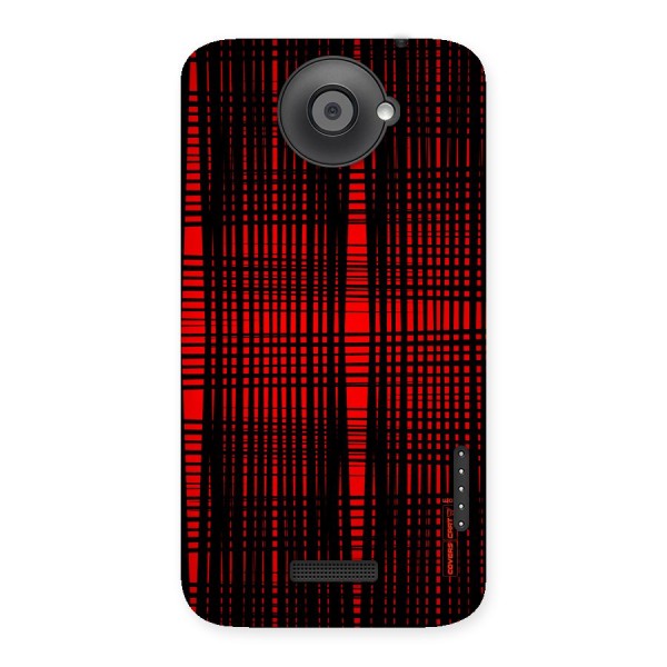 Red Net Design Back Case for HTC One X