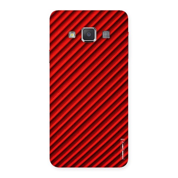 Red Rugged Stripes Back Case for Galaxy A3