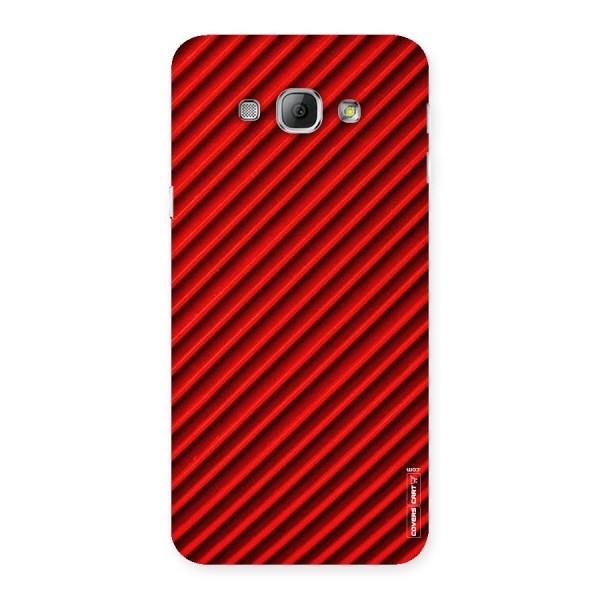 Red Rugged Stripes Back Case for Galaxy A8