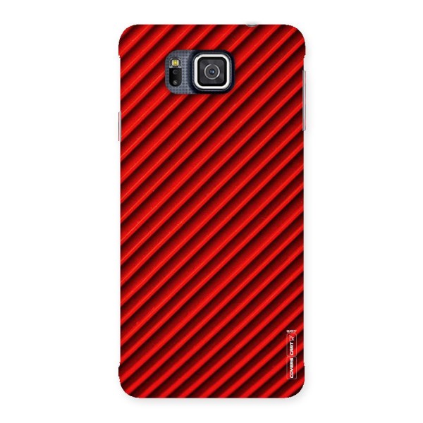 Red Rugged Stripes Back Case for Galaxy Alpha