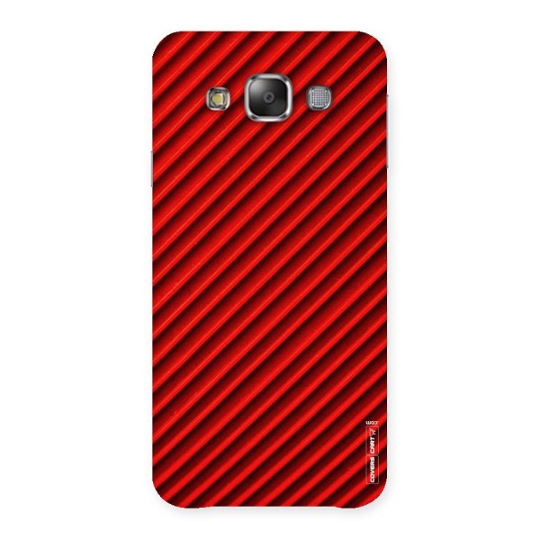 Red Rugged Stripes Back Case for Galaxy E7