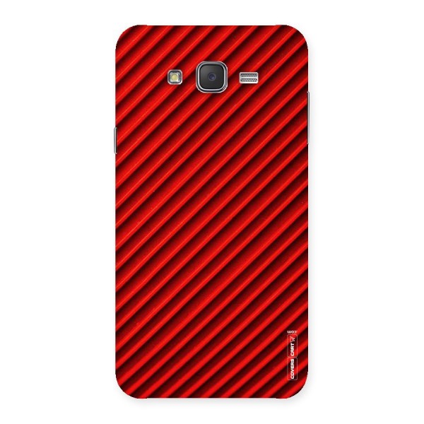 Red Rugged Stripes Back Case for Galaxy J7