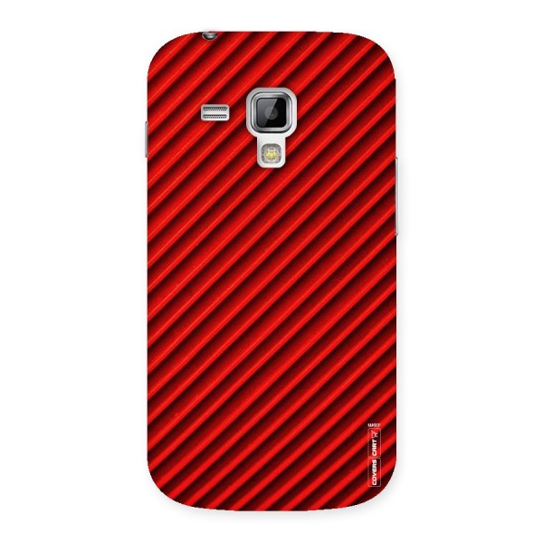 Red Rugged Stripes Back Case for Galaxy S Duos