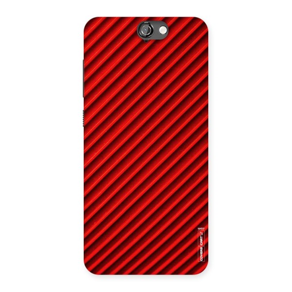 Red Rugged Stripes Back Case for HTC One A9