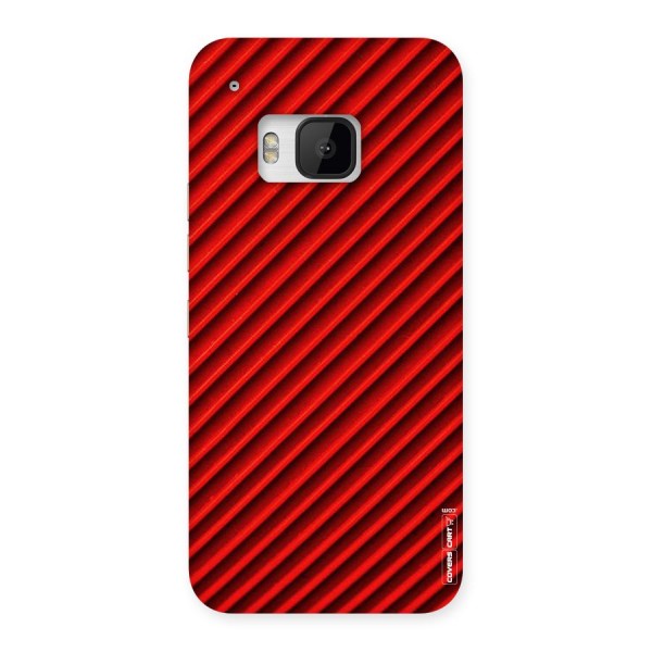 Red Rugged Stripes Back Case for HTC One M9