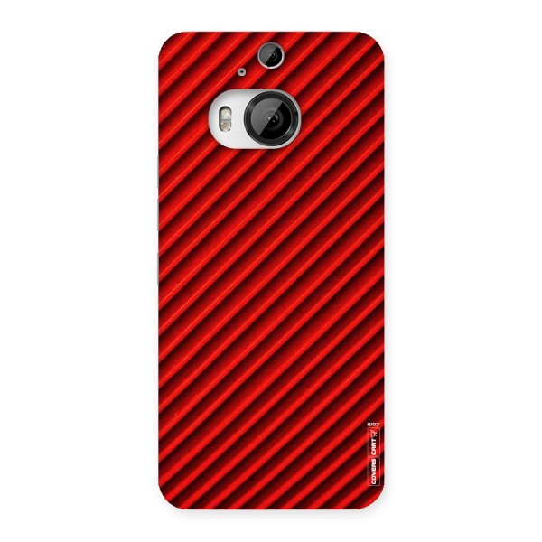 Red Rugged Stripes Back Case for HTC One M9 Plus