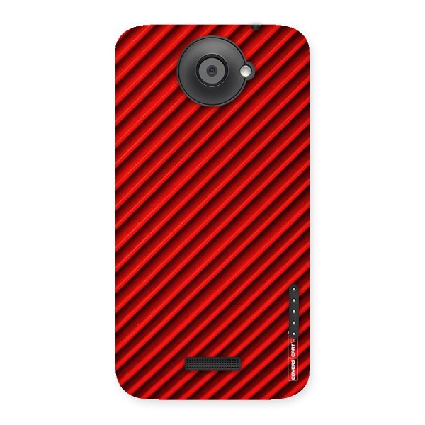 Red Rugged Stripes Back Case for HTC One X