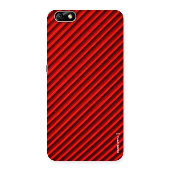 Red Rugged Stripes Back Case for Honor 4X