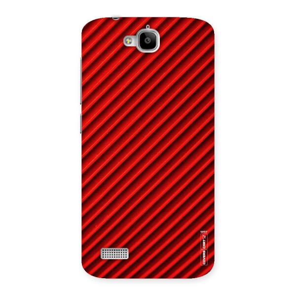 Red Rugged Stripes Back Case for Honor Holly
