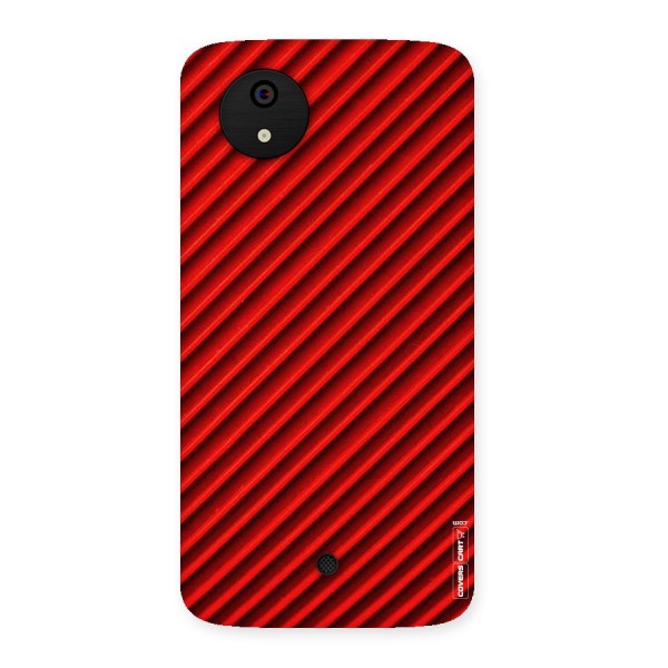 Red Rugged Stripes Back Case for Micromax Canvas A1
