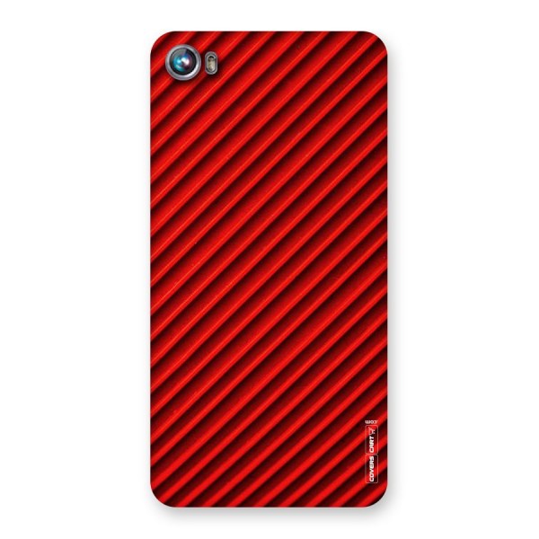 Red Rugged Stripes Back Case for Micromax Canvas Fire 4 A107