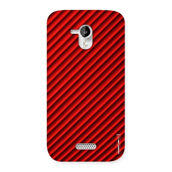 Red Rugged Stripes Back Case for Micromax Canvas HD A116