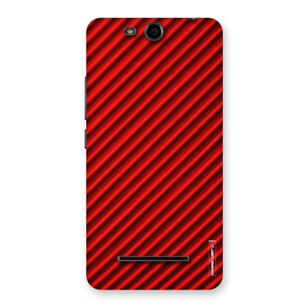 Red Rugged Stripes Back Case for Micromax Canvas Juice 3 Q392