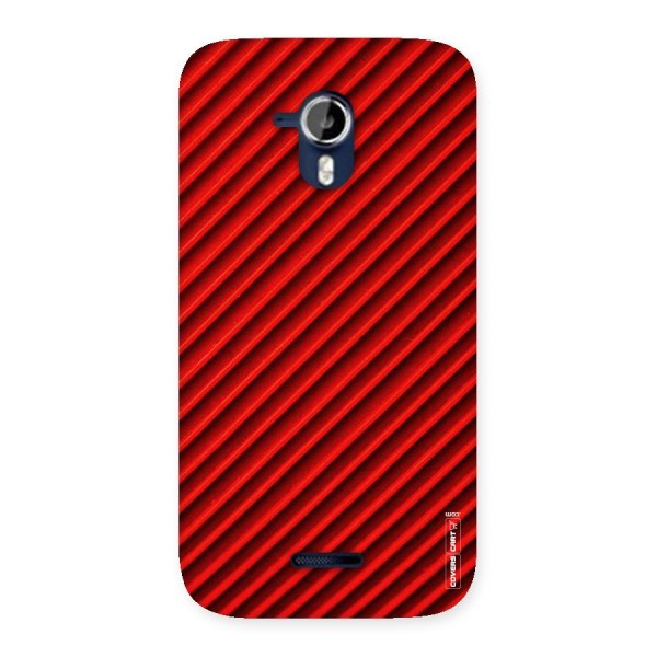 Red Rugged Stripes Back Case for Micromax Canvas Magnus A117
