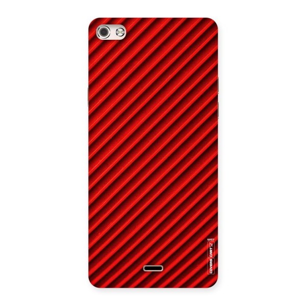 Red Rugged Stripes Back Case for Micromax Canvas Silver 5