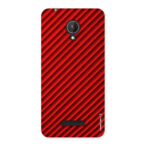 Red Rugged Stripes Back Case for Micromax Canvas Spark Q380