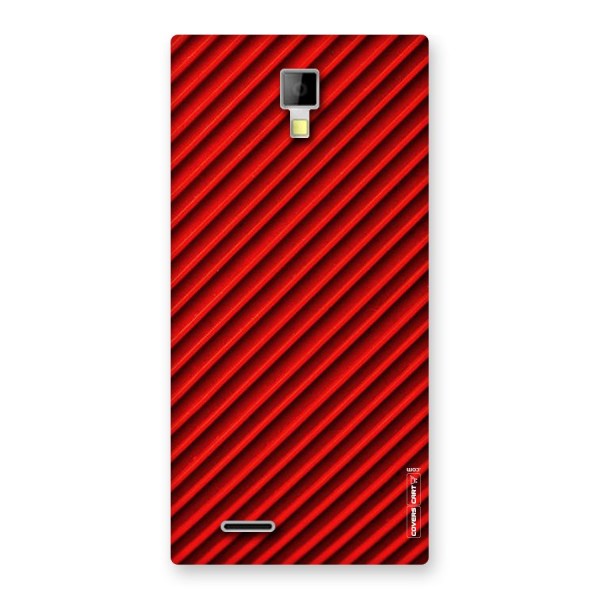 Red Rugged Stripes Back Case for Micromax Canvas Xpress A99
