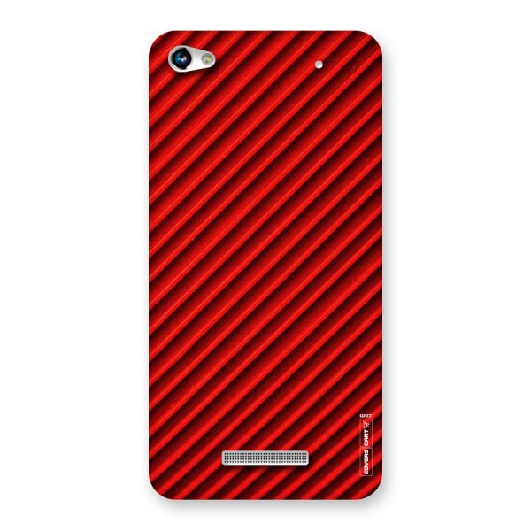 Red Rugged Stripes Back Case for Micromax Hue 2