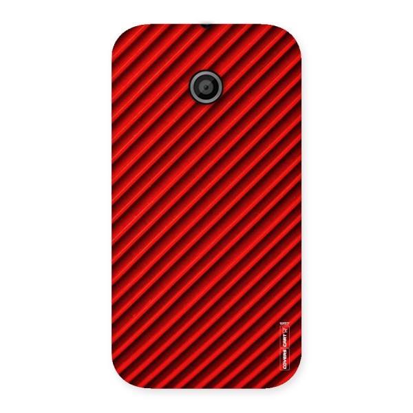 Red Rugged Stripes Back Case for Moto E