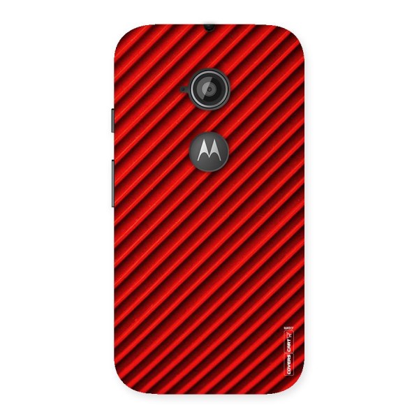 Red Rugged Stripes Back Case for Moto E 2nd Gen