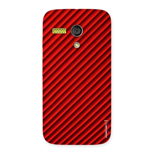 Red Rugged Stripes Back Case for Moto G