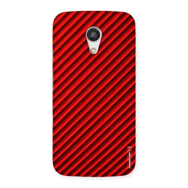 Red Rugged Stripes Back Case for Moto G 2nd Gen