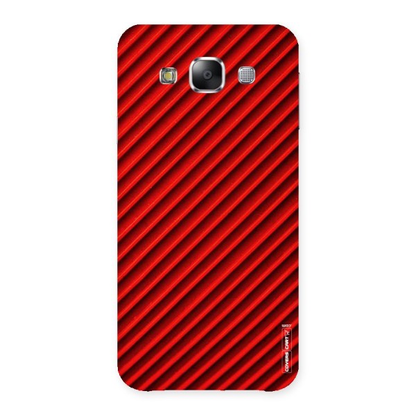 Red Rugged Stripes Back Case for Samsung Galaxy E5
