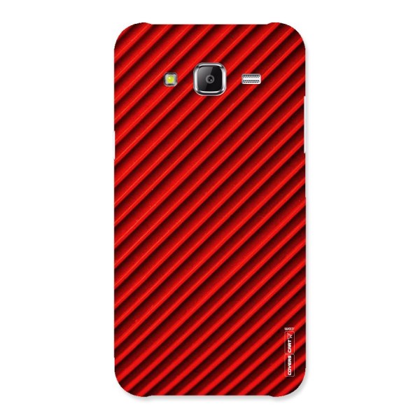 Red Rugged Stripes Back Case for Samsung Galaxy J5
