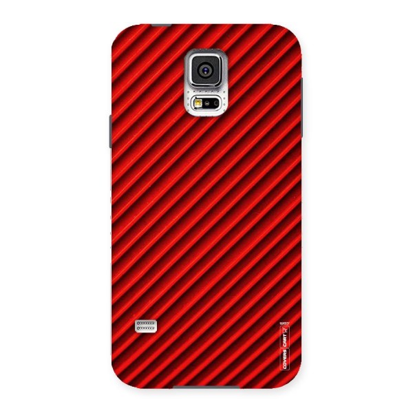 Red Rugged Stripes Back Case for Samsung Galaxy S5