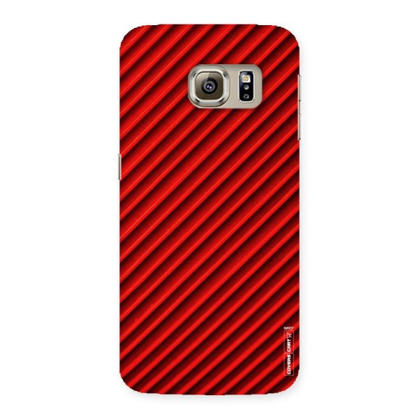 Red Rugged Stripes Back Case for Samsung Galaxy S6 Edge