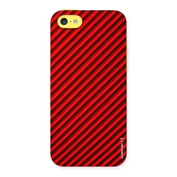 Red Rugged Stripes Back Case for iPhone 5C