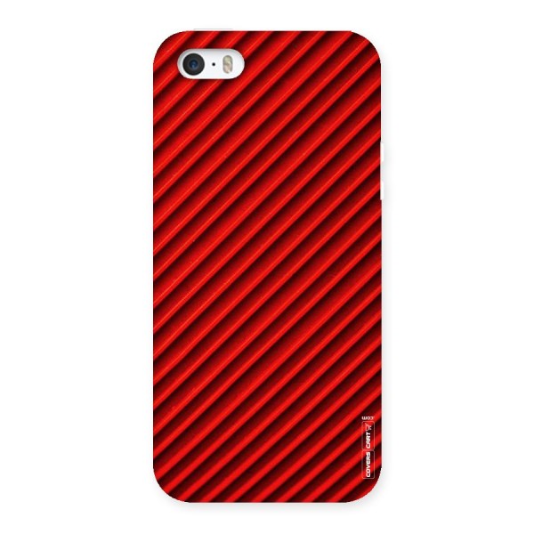 Red Rugged Stripes Back Case for iPhone SE