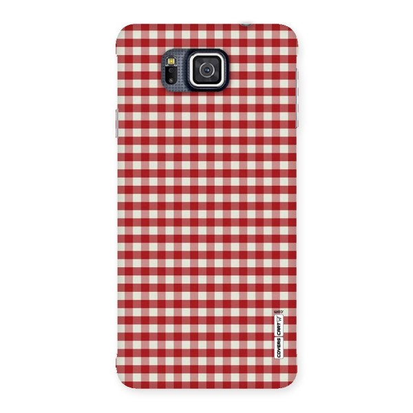 Red White Check Back Case for Galaxy Alpha