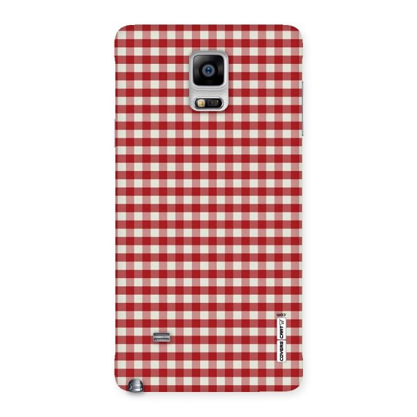 Red White Check Back Case for Galaxy Note 4