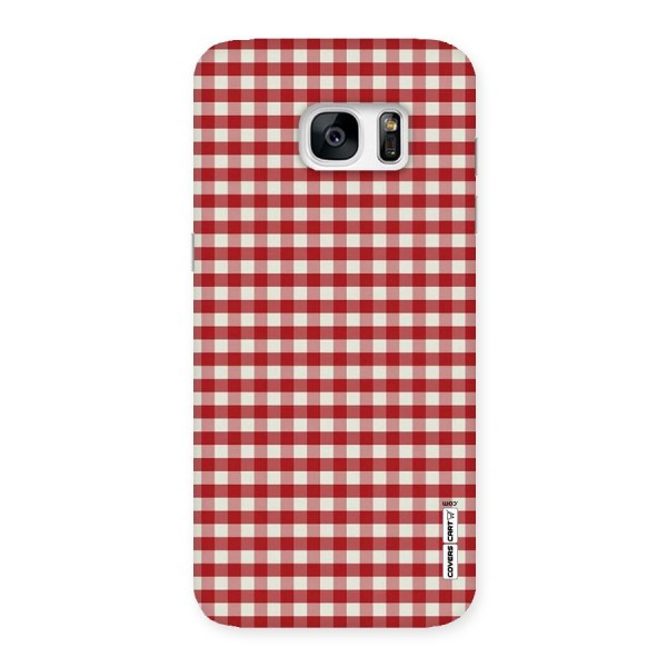 Red White Check Back Case for Galaxy S7 Edge