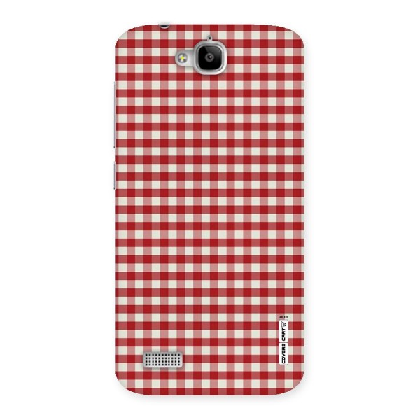 Red White Check Back Case for Honor Holly