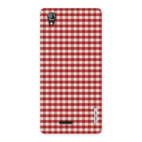 Red White Check Back Case for Lava Iris 800