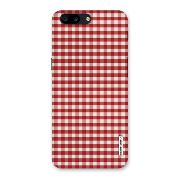Red White Check Back Case for OnePlus 5