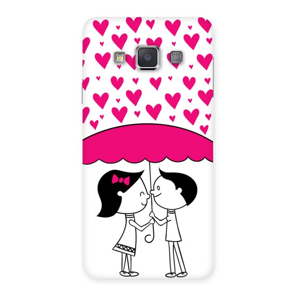 Romantic Couples with Hearts Back Case for Galaxy A3