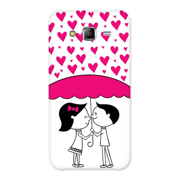 Romantic Couples with Hearts Back Case for Samsung Galaxy J5