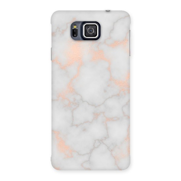 RoseGold Marble Back Case for Galaxy Alpha