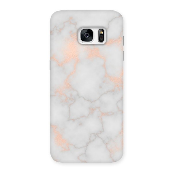 RoseGold Marble Back Case for Galaxy S7 Edge