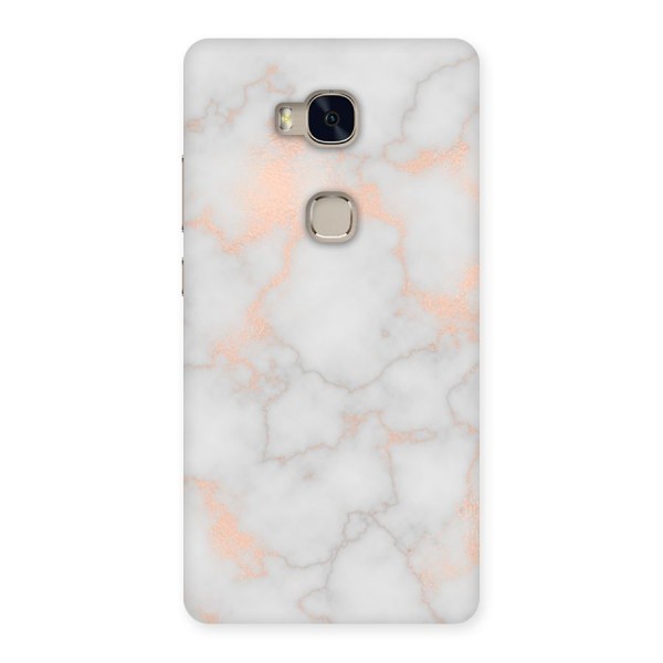 RoseGold Marble Back Case for Huawei Honor 5X