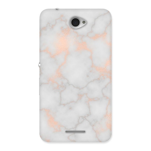 RoseGold Marble Back Case for Sony Xperia E4