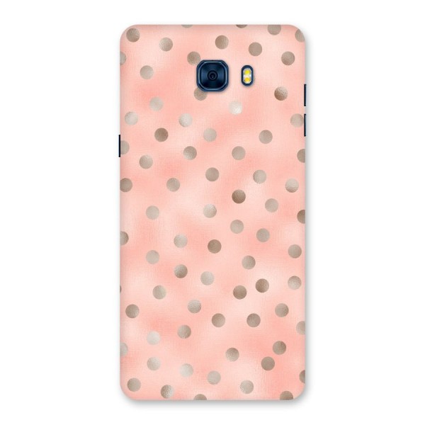 RoseGold Polka Dots Back Case for Galaxy C7 Pro