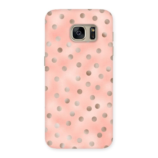 RoseGold Polka Dots Back Case for Galaxy S7