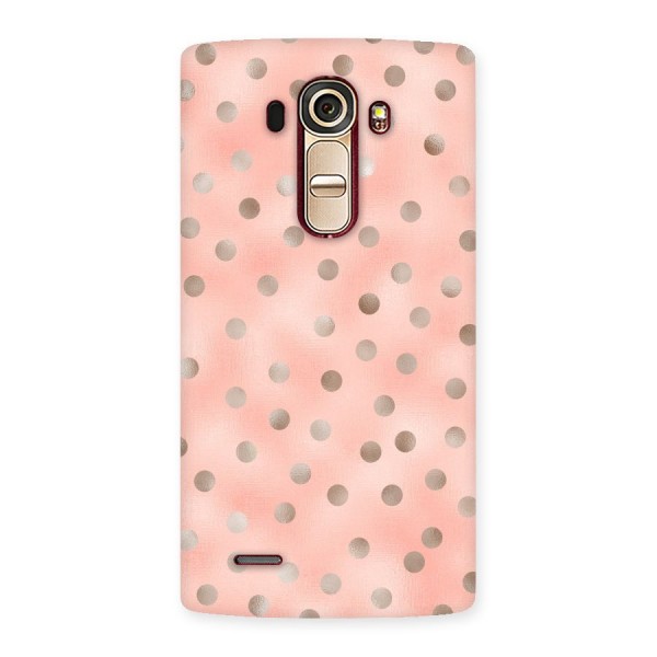 RoseGold Polka Dots Back Case for LG G4